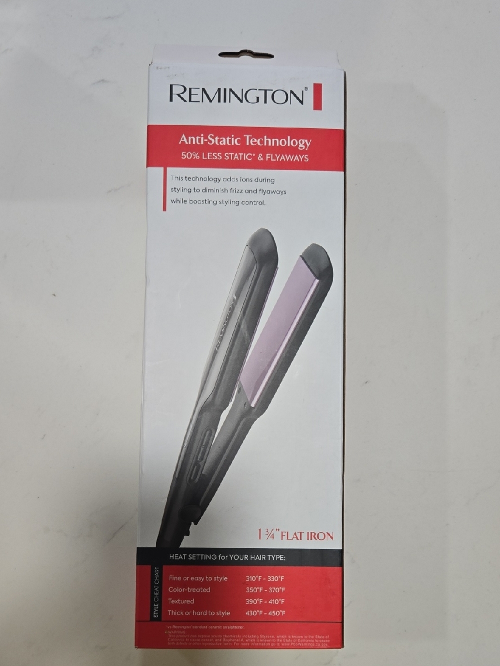 Remington Black Flat Iron with Pink Styling Plates